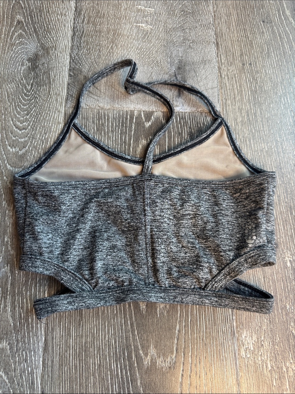 FP Movement by Free People Heather Gray Strappy Sports Bra AZ0689 - Picture 2 of 3